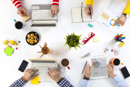Brainstorming group of people working conceptの写真素材