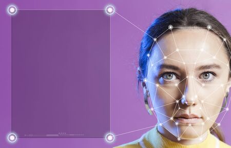 Biometric face detectionの写真素材