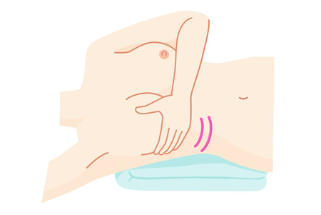 Self-palpation breast cancerのイラスト素材