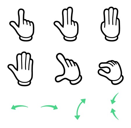 Panel touch icon set-cartoon styleのイラスト素材