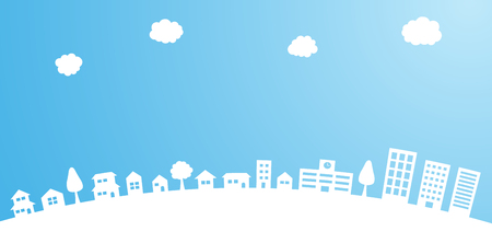 cityscape Background material (round)のイラスト素材