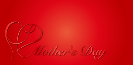 Mother's Day Ribbon Heart materialのイラスト素材