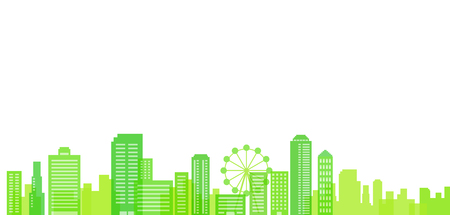 Cityscape background materialのイラスト素材