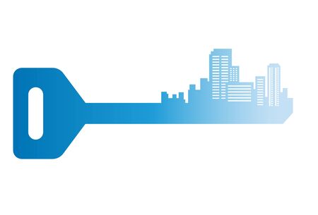 key expressed by building groupのイラスト素材