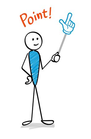 A person holding a pointer and teachingのイラスト素材