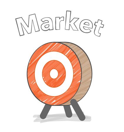 A arrow target illustration materialのイラスト素材