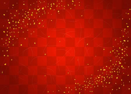 Checkered celebration background (Japanese traditional paper texture)のイラスト素材