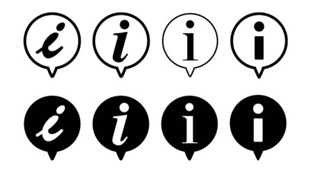 Information icon set, design materialのイラスト素材