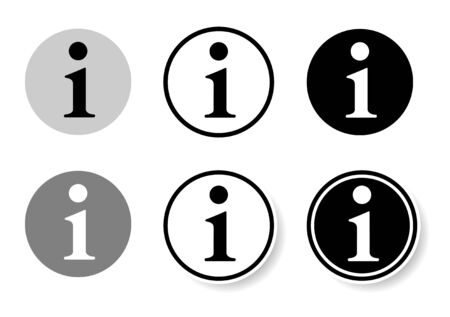 Information icon set, design materialのイラスト素材