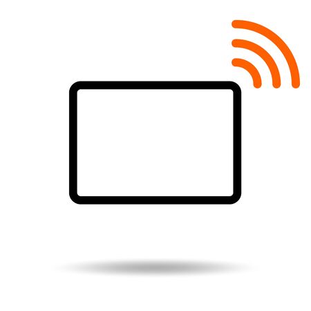 Tablet icon Internet, electromagnetic waveのイラスト素材