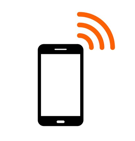 smartphone icon, Internet, electromagnetic waveのイラスト素材