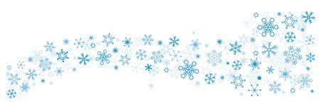 Snow Crystal Flow, Snowflake, Swing Waveのイラスト素材