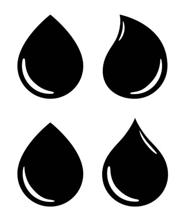 Water drop icon, sign, materialのイラスト素材