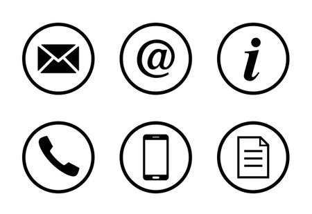 communication business icon material setのイラスト素材