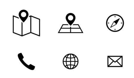 Map and location information icon setのイラスト素材