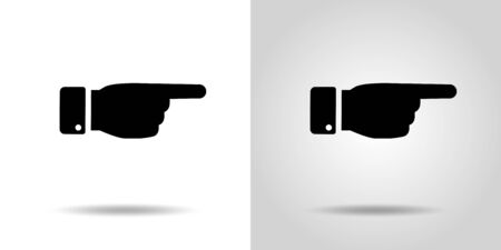 Finger pointing gesture, Sign setのイラスト素材