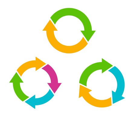 Cycle and flowchart arrow icon collectionのイラスト素材