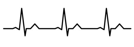 electro-cardiogram Line rhythm illustration materialのイラスト素材
