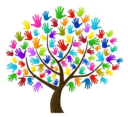 Lots of colorful palms tree iconのイラスト素材