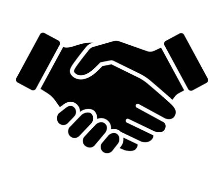 Handshake Illustration material Design icon styleのイラスト素材