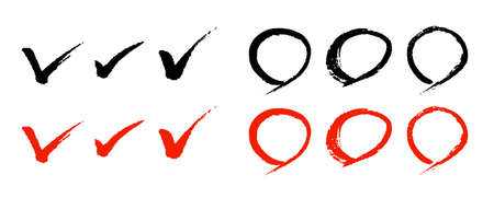 Calligraphy Brush painting symbol setのイラスト素材