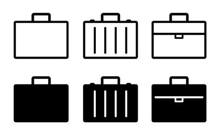 Bag and suitcase icon setのイラスト素材