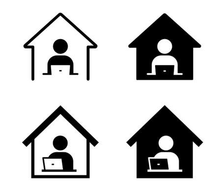 Business icon of Telework from homeのイラスト素材
