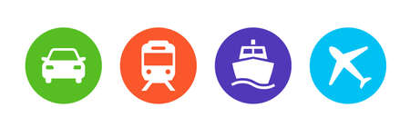Traffic icons for various vehiclesのイラスト素材