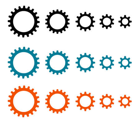Gear icon material variation setのイラスト素材