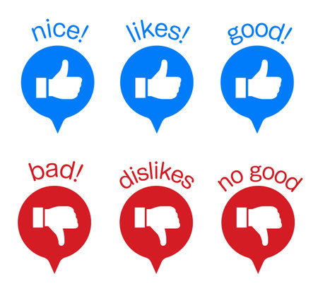 Good sign and bad sign iconのイラスト素材