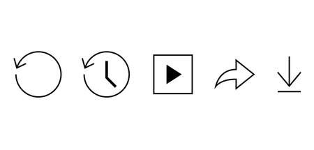 Arrow web  button icon setのイラスト素材