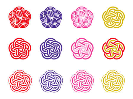 Mizuhiki decoration of plum knot set
"Mizuhiki" is a traditional Japanese decorationのイラスト素材