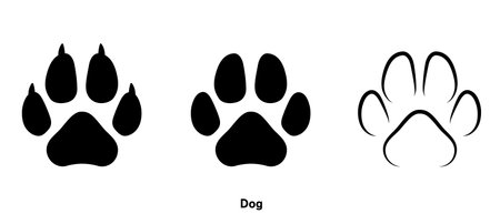 Dog footprint icon Variation setのイラスト素材