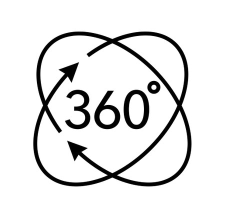 360 degree virtual reality iconのイラスト素材