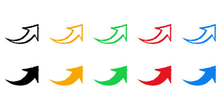 arrow icon going up of brush textureのイラスト素材