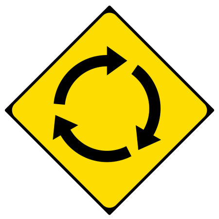 rotary arrow icon road signのイラスト素材