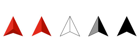 compass arrow icon variation set