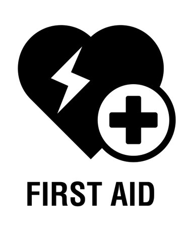 Cross heart first aid iconのイラスト素材