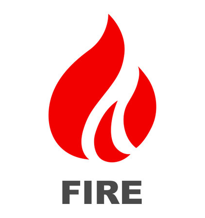 burning flame design  setのイラスト素材