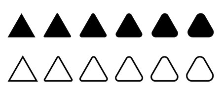 riangle vector icon Variation setのイラスト素材