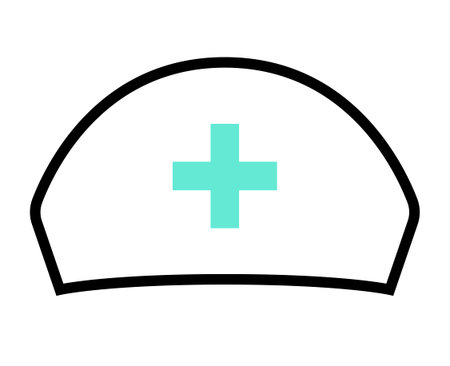 Simple medical icon of nurse capのイラスト素材