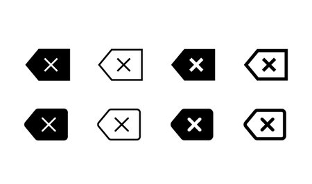 Web back button icon setのイラスト素材