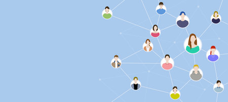 People and social network web background materialのイラスト素材