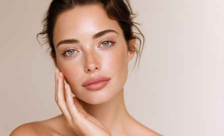 Beautiful Western beauty images, beautiful skin, skin careの素材