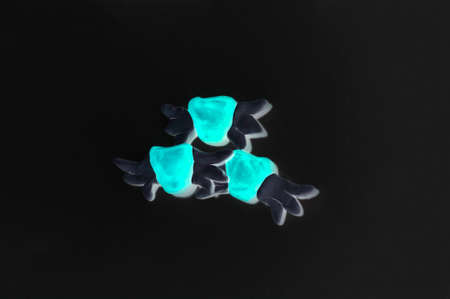 The heart have wing with isolated backgroundの写真素材