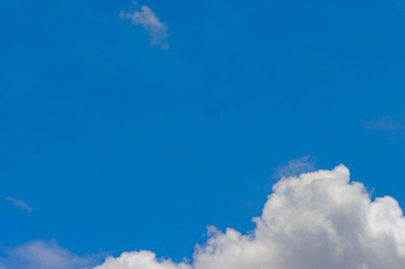 The sky blue color with cloudy photography .