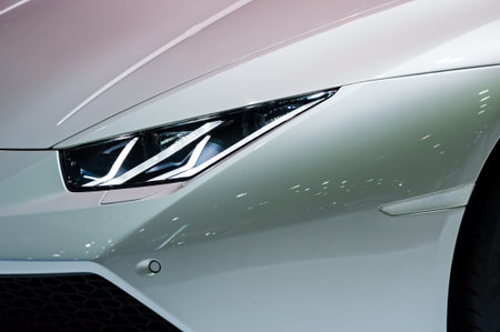 Headlight part in car .