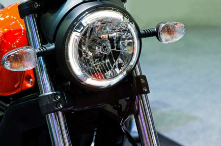 Headlight part motorcycleの写真素材