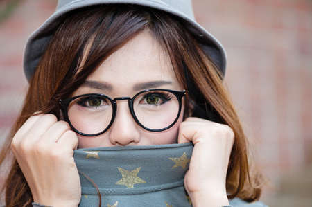 Close up shot of female eyes.の写真素材