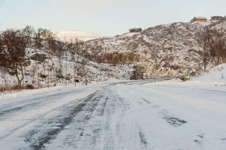 Landscape winter season in norwayの写真素材